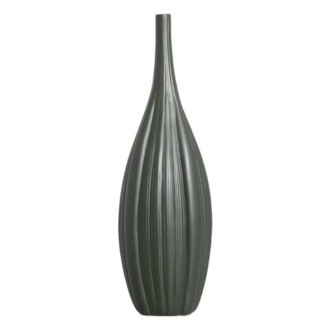 Vaso de Chão Grande Verde para Decoração de Sala Cerâmica Sevilha Lúpulo