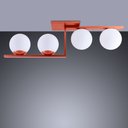 Ver imagem 2 de Plafon Assimétrico Industrial com Globo Leitoso Fosco Havana 04 Lâmpadas E27: Cobre