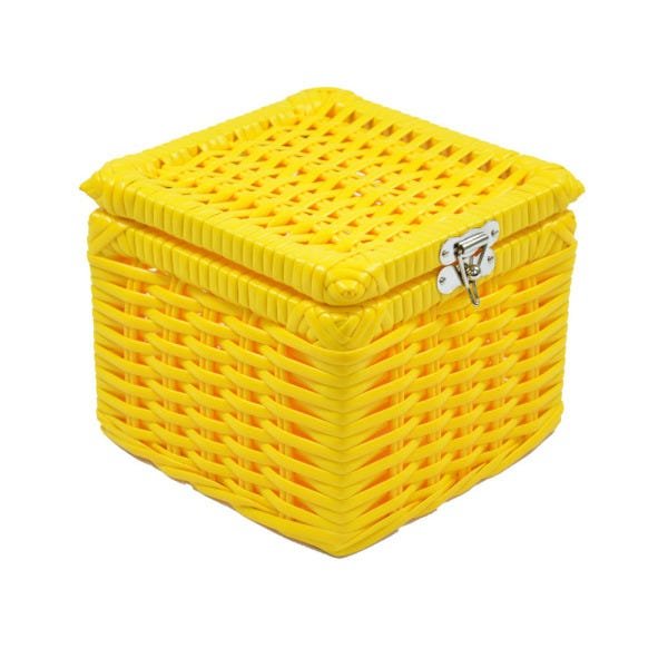 Caixa Colors com Fecho 15X15X12cm Amarelo - 1