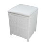 Cesto Pufe em Fita 35x35x48cm Branco - 1
