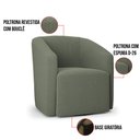 Ver imagem 3 de Poltrona Sala de Estar Base Giratória Stella Max Bouclê Menta D03 - D'Rossi