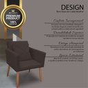 Ver imagem 2 de Cadeira Poltrona para Sala Quarto Confortável e Reforçada:marrom