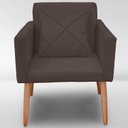 Ver imagem 1 de Cadeira Poltrona para Sala Quarto Confortável e Reforçada Agata :marrom