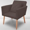 Cadeira Poltrona para Sala Quarto Confortável e Reforçada:marrom - 3
