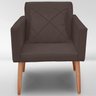 Cadeira Poltrona para Sala Quarto Confortável e Reforçada:marrom - 1