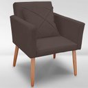 Ver imagem 5 de Cadeira Poltrona para Sala Quarto Confortável e Reforçada Agata :marrom
