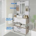 Ver imagem 6 de Conjunto Gabinete de Banheiro com Balcão Painel Gabinete Nichos