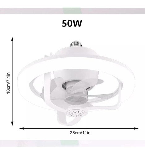 Ventilador de Teto 360º Led Quente/frio Rgb Aromaterapia 60w:branco - 4