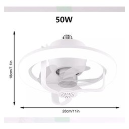Ventilador de Teto 360º Led Quente/frio Rgb Aromaterapia 60w:branco - 12