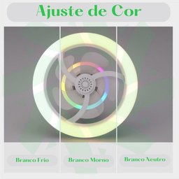Ventilador de Teto 360º Led Quente/frio Rgb Aromaterapia 60w:branco - 5