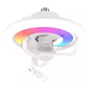 Ventilador de Teto 360º Led Quente/frio Rgb Aromaterapia 60w:branco