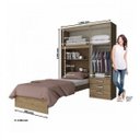 Ver imagem 4 de Guarda-Roupa Solteiro 4 Portas com Cama e Nicho Cravo Henn