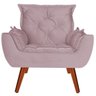 Poltrona Opala Decorativa Veludo Rosê - D'Rost - 1