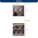 Ver imagem 3 de Cozinha Modulada Compacta Americana 2 Peças com Balcão 2 Portas Tampo Unna Griss