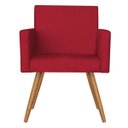 Ver imagem 2 de Kit 2 Poltronas Vitória Decorativa Suede Vermelho - D'Rost
