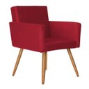 Ver imagem 4 de Kit 2 Poltronas Vitória Decorativa Suede Vermelho - D'Rost
