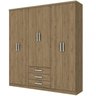 Guarda-Roupa Casal 6 Portas 3 Gavetas Caju Henn - 1