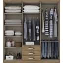 Ver imagem 2 de Guarda-Roupa Casal 6 Portas 3 Gavetas Caju Henn