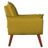 Kit 2 Poltronas com Puff Decorativo Opala Suede Amarelo - 3