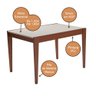Mesa Flyp de Jantar Retangular 4 Lugares - Imbuia/offwhite sem Vidro 120x80 - 5