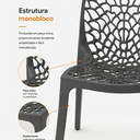 Ver imagem 3 de Kit Cadeira de Jantar Empilhável Gruvyer Preto:Kit 06 un/Preto
