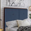 Ver imagem 7 de Cabeceira Casal 138 cm Lizz Veludo Azul Soon