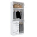Ver imagem 3 de MÓDULO CLOSET COM 6 GAVETAS E CABIDEIRO DUPLO A250XL95XP50 M371.B MUNDI MOVEIS