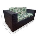 Ver imagem 2 de Conjunto Bora Bora Escuro - 1 Sofá 2 Lugares + 2 Poltronas + 1 Mesa de Centro - Fiji