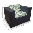 Ver imagem 3 de Conjunto Bora Bora Escuro - 1 Sofá 2 Lugares + 2 Poltronas + 1 Mesa de Centro - Fiji