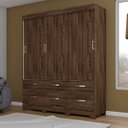 Ver imagem 2 de Guarda-Roupa Solteiro 3 Portas de Correr 6 Gavetas Flex Color Briz