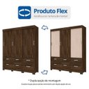 Ver imagem 3 de Guarda-Roupa Solteiro 3 Portas de Correr 6 Gavetas Flex Color Briz