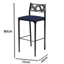Ver imagem 4 de Kit 7 banquetas Luiza Azul Marinho-Gat Magazine