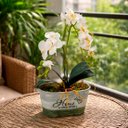 Ver imagem 4 de Arranjo Orquídeas Decoração Centro Mesa Flores Jardim 37cm Home
