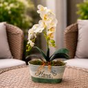 Ver imagem 3 de Arranjo Orquídeas Decoração Centro Mesa Flores Jardim 37cm Home