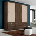 Ver imagem 1 de Guarda-Roupa Casal 3 Portas de Correr 9 Gavetas Uran Henn