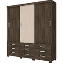 Ver imagem 6 de Guarda-Roupa Casal 3 Portas de Correr 9 Gavetas Uran Henn