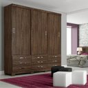 Ver imagem 2 de Guarda-Roupa Casal 3 Portas de Correr 9 Gavetas Uran Henn
