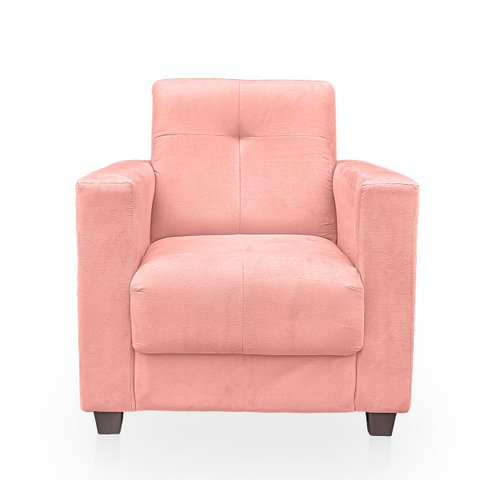 Poltrona Cadeira para Sala Confortável Reforçada Veneza Suede
