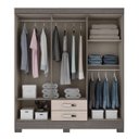Ver imagem 2 de Guarda-Roupa Casal 6 Portas e 2 Gavetas Briz