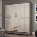 Ver imagem 1 de Guarda-Roupa Casal 6 Portas e 2 Gavetas Briz