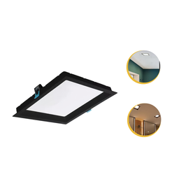 Kit 17 Painel Plafon Led Teto Embutir Quadrado 24w Bco / Pto - Preto - Bco Frio 6500k - 110v/220v - 7