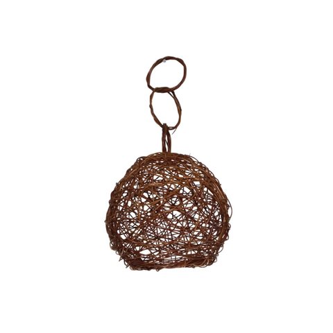 Esfera Vime Vazada Média 22 Cm Decorativa