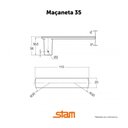 Ver imagem 2 de Fechadura Banheiro 823-35 Roseta Quadrada Inox - Stam