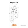 Fechadura Banheiro 823-35 Roseta Quadrada Inox - Stam - 3