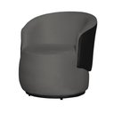 Ver imagem 6 de Kit 1 Namoradeira e 2 Poltronas Orgânica Beatriz Suede Composê Corino Preto - Estopar Suede Cinza