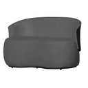 Ver imagem 3 de Kit 1 Namoradeira e 2 Poltronas Orgânica Beatriz Suede Composê Corino Preto - Estopar Suede Cinza