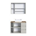 Ver imagem 6 de Conjunto Banheiro Gabinete com Cuba e Espelheira 3 Portas 3 Gavetas 80cm Multimóveis Crart-CON006