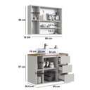 Ver imagem 4 de Conjunto Banheiro Gabinete com Cuba e Espelheira 3 Portas 3 Gavetas 80cm Multimóveis Crart-CON006