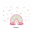 Ver imagem 1 de Adesivo de Parede Infantil Arco Íris Aquarela Grande - M - Rose