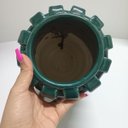 Ver imagem 2 de Vaso Decorativo Enfeite Casa Home&Co Cerâmica 30x19x19cm Azul Petroleo